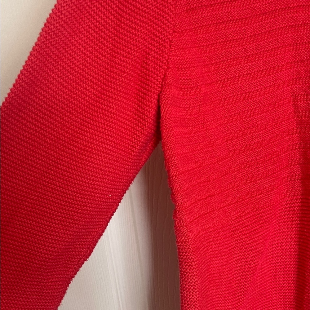 Talbots Vibrant Pinkish Red Crew Neck Sweater - Picture 3 of 4